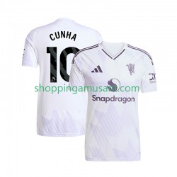 Maillot de Foot Manchester United Matheus Cunha 10 Homme Extérieur 2025-2026 Manche Courte