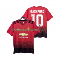 Maillot de Foot Manchester United RASHFORD 10 2018 2019 Rétro Homme Domicile Manche Courte