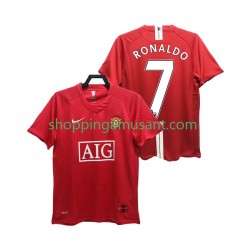 Maillot de Foot Manchester United RONALDO 7 Premier League 2007 Rétro Homme Domicile 2008 Manche Courte