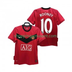 Maillot de Foot Manchester United ROONEY 10 2009 Rétro Homme Domicile 2010 Manche Courte