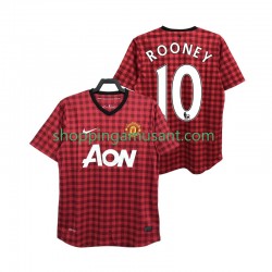 Maillot de Foot Manchester United ROONEY 10 2012 2013 Rétro Homme Domicile Manche Courte