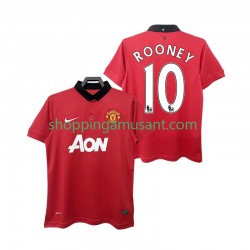 Maillot de Foot Manchester United ROONEY 10 2013 2014 Rétro Homme Domicile Manche Courte