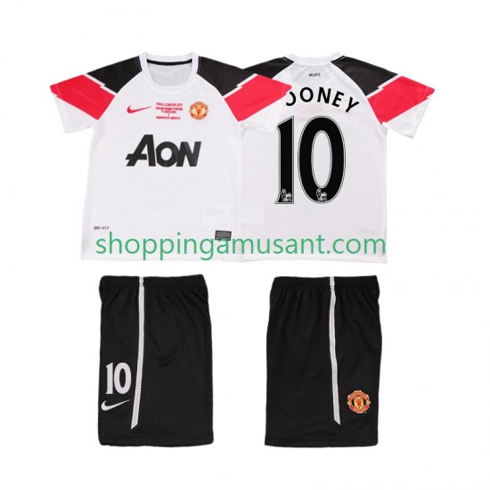 Maillot de Foot Manchester United ROONEY 10 Champions League 2012 Rétro Enfant Neutre 2011 Manche Courte