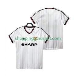 Maillot de Foot Manchester United 1983 1984 Rétro Homme Extérieur Manche Courte