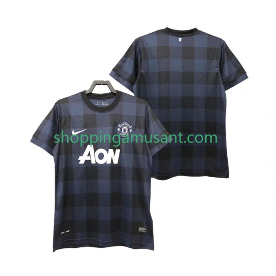 Maillot de Foot Manchester United 2013 2014 Rétro Homme Extérieur Manche Courte