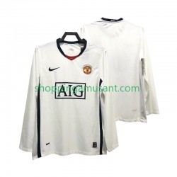 Maillot de Foot Manchester United Premier League 2009 Rétro Homme Extérieur 2008 Manche Longue