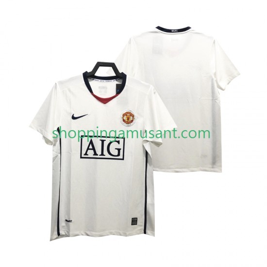 Maillot de Foot Manchester United Premier League 2009 Rétro Homme Extérieur 2008 Manche Courte