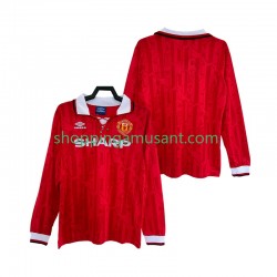Maillot de Foot Manchester United 1992 Rétro Homme Domicile 1994 Manche Longue