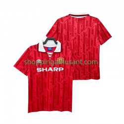 Maillot de Foot Manchester United 1992 Rétro Homme Domicile 1994 Manche Courte