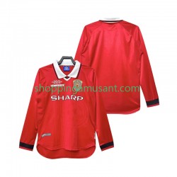 Maillot de Foot Manchester United 2000 Rétro Homme Domicile 1999 Manche Longue