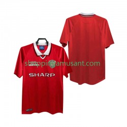 Maillot de Foot Manchester United 2000 Rétro Homme Domicile 1999 Manche Courte