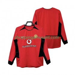 Maillot de Foot Manchester United Rétro Homme Domicile 2004 2002 Manche Longue