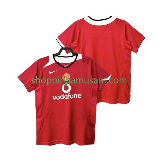 Maillot de Foot Manchester United 2005 Rétro Homme Domicile 2006 Manche Courte