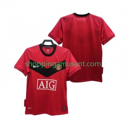 Maillot de Foot Manchester United 2009 Rétro Homme Domicile 2010 Manche Courte