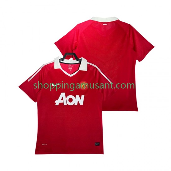 Maillot de Foot Manchester United Rétro Homme Domicile 2011 2010 Manche Courte