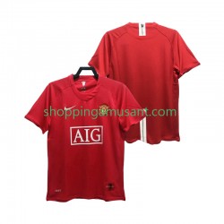 Maillot de Foot Manchester United Premier League 2007 Rétro Homme Domicile 2008 Manche Courte