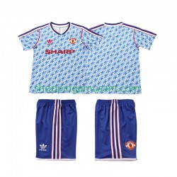 Maillot de Foot Manchester United 1990 1992 Rétro Enfant Extérieur Manche Courte