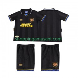 Maillot de Foot Manchester United 1993 Rétro Enfant Extérieur 1994 Manche Courte
