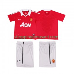 Maillot de Foot Manchester United Rétro Enfant Domicile 2011 2010 Manche Courte