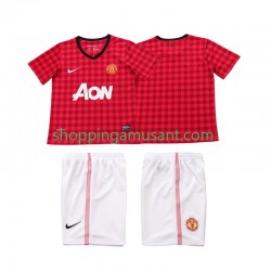 Maillot de Foot Manchester United 2012 2013 Rétro Enfant Domicile Manche Courte
