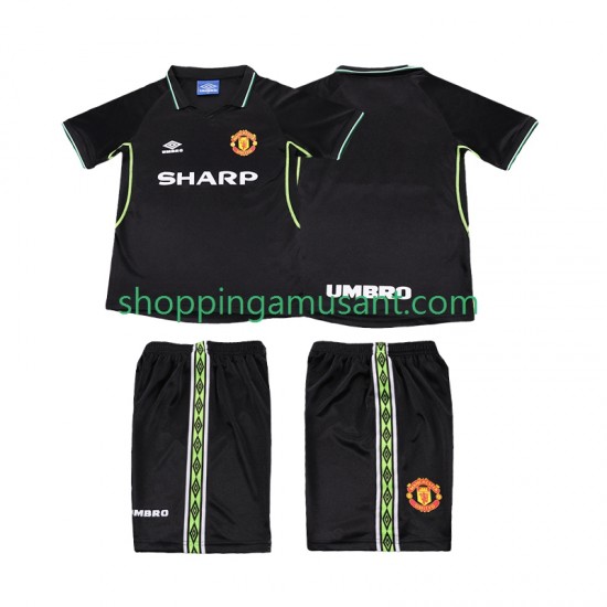 Maillot de Foot Manchester United Rétro Enfant Neutre 1999 1998 Manche Courte