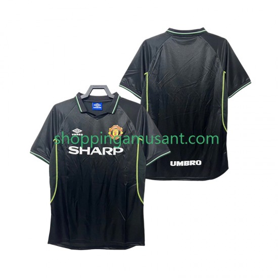 Maillot de Foot Manchester United Rétro Homme Neutre 1999 1998 Manche Courte