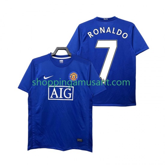 Maillot de Foot Manchester United Ronaldo 7 2009 Rétro Homme Neutre 2008 Manche Courte