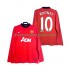 Maillot de Foot Manchester United Rooney 10 2013 2014 Rétro Homme Domicile Manche Longue