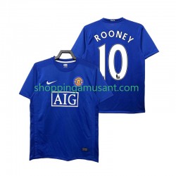 Maillot de Foot Manchester United Rooney 10 2009 Rétro Homme Neutre 2008 Manche Courte
