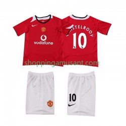 Maillot de Foot Manchester United Ruud van Nistelrooy 2005 Rétro Enfant Domicile 2006 Manche Courte