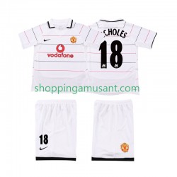 Maillot de Foot Manchester United SCHOLES 18 2003 Rétro Enfant Neutre 2006 Manche Courte