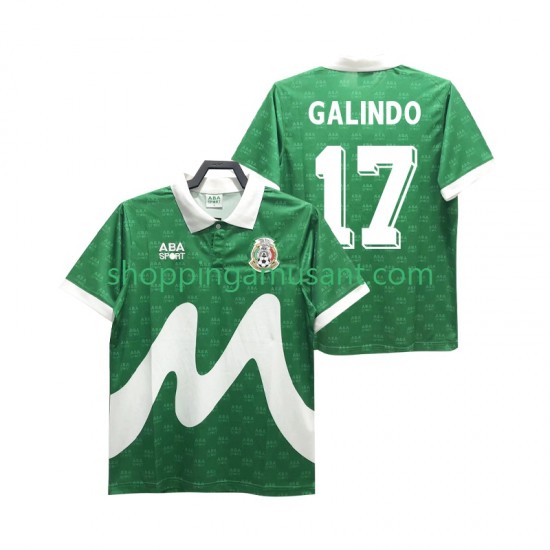 Maillot de Foot Mexique GALINDO 17 1995 Rétro Homme Domicile Manche Courte