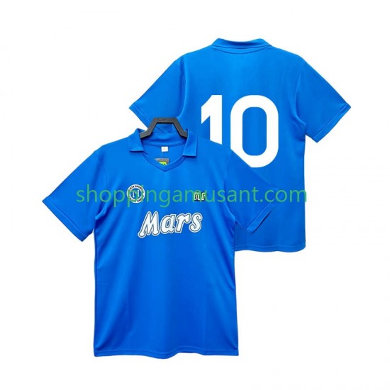 Maillot de Foot Naples 10 1988 1989 Rétro Homme Domicile Manche Courte