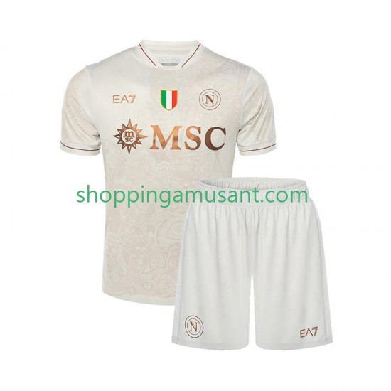 Maillot de Foot Naples Enfant Extérieur 2025-2026 Manche Courte