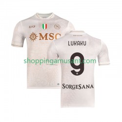 Maillot de Foot Naples Romelu Lukaku 9 Homme Extérieur 2025-2026 Manche Courte