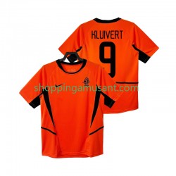 Maillot de Foot Pays-Bas KLUIVERT 9 Rétro Homme Domicile 2002 Manche Courte