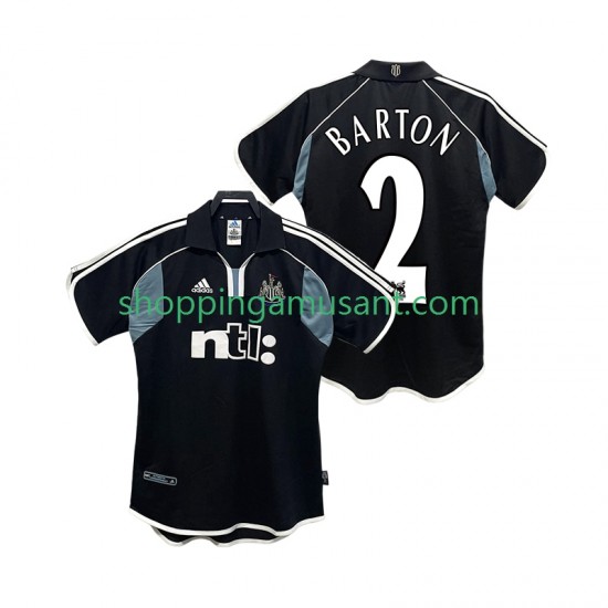 Maillot de Foot Newcastle United BARTON 2 2000 2001 Rétro Homme Extérieur Manche Courte