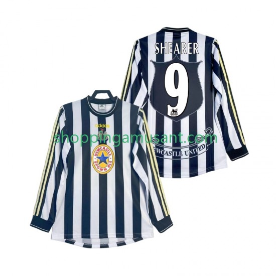 Maillot de Foot Newcastle United SHEARER 9 1997 Rétro Homme Domicile 1999 Manche Longue