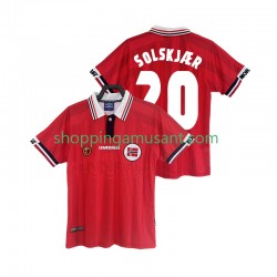 Maillot de Foot Norvège SOLSKJAER 20 Rétro Homme Domicile 1998 Manche Courte