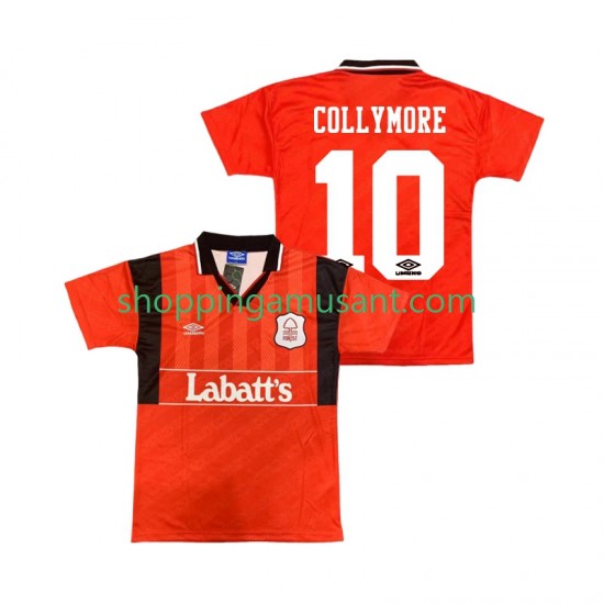 Maillot de Foot Nottingham Forest COLLYMORE 10 1995 Rétro Homme Domicile 1994 Manche Courte