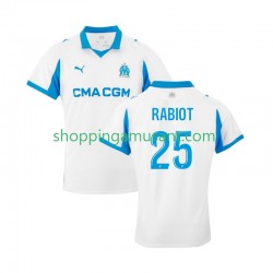 Maillot de Foot Olympique de Marseille Adrien Rabiot 25 Homme Domicile 2025-2026 Manche Courte