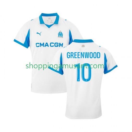 Maillot de Foot Olympique de Marseille Mason Greenwood 10 Homme Domicile 2025-2026 Manche Courte