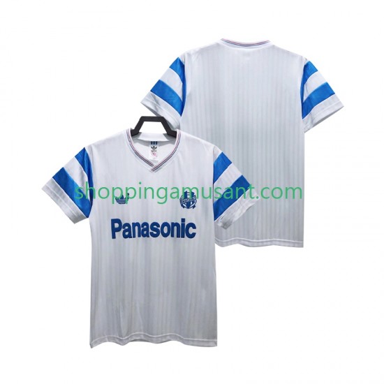 Maillot de Foot Olympique de Marseille 1990 Rétro Homme Domicile Manche Courte