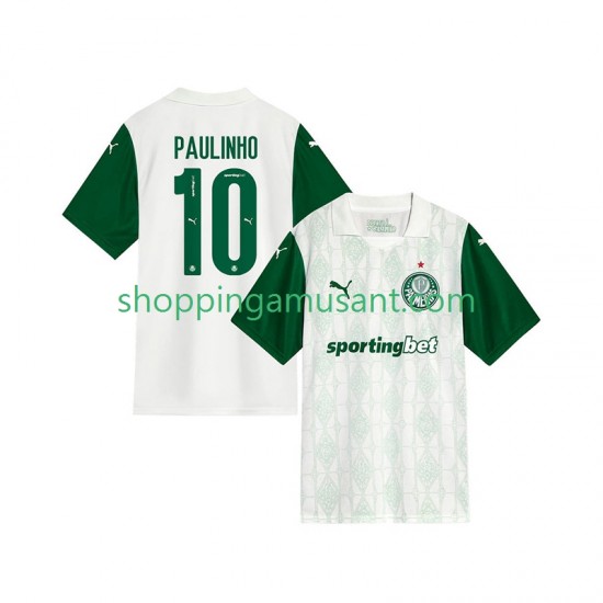 Maillot de Foot Palmeiras Paulinho 10 Homme Extérieur 2025-2026 Manche Courte