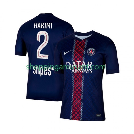 Maillot de Foot Paris Saint-Germain Hakimi 2 Homme Domicile 2025-2026 Manche Courte