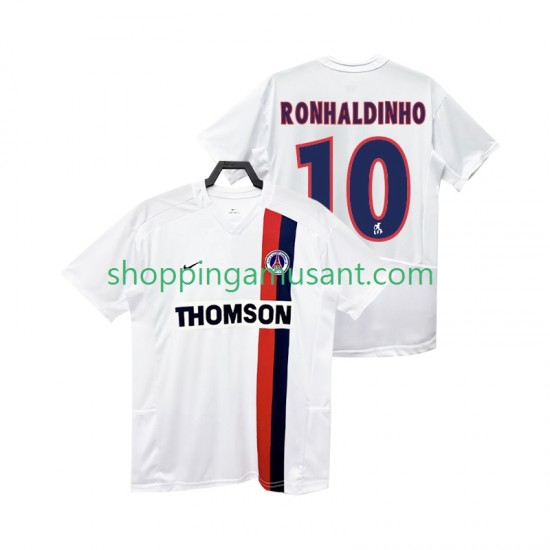 Maillot de Foot Paris Saint-Germain RONHALDINHO 10 2003 Rétro Homme Extérieur 2002 Manche Courte