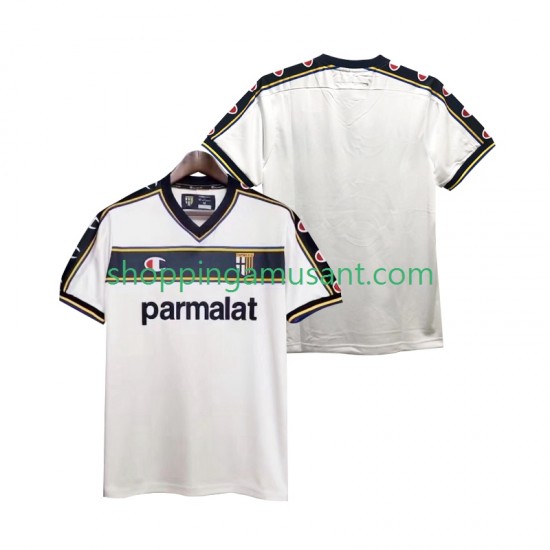 Maillot de Foot Parme 2003 Rétro Homme Extérieur 2002 Manche Courte