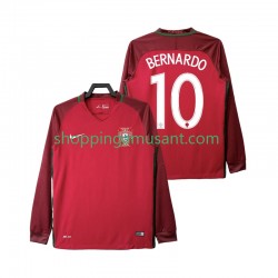 Maillot de Foot Portugal BERNARDO 10 2016 Rétro Homme Domicile Manche Longue