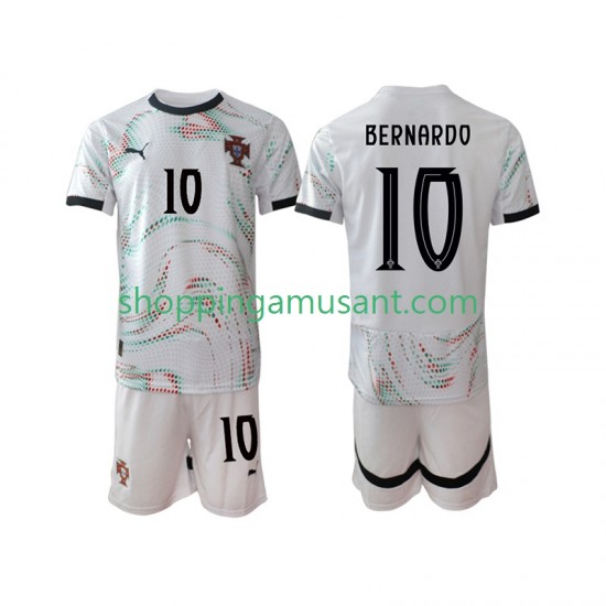 Maillot de Foot Portugal Bernardo Silva 10 Enfant Extérieur 2025-2026 Manche Courte