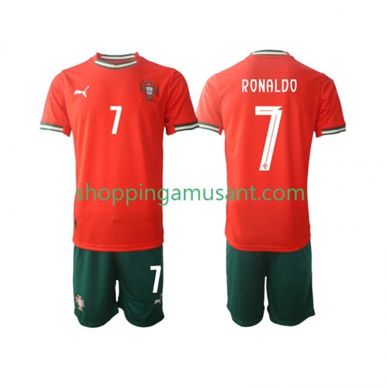 Maillot de Foot Portugal Cristiano Ronaldo 7 Enfant Domicile 2025 Manche Courte
